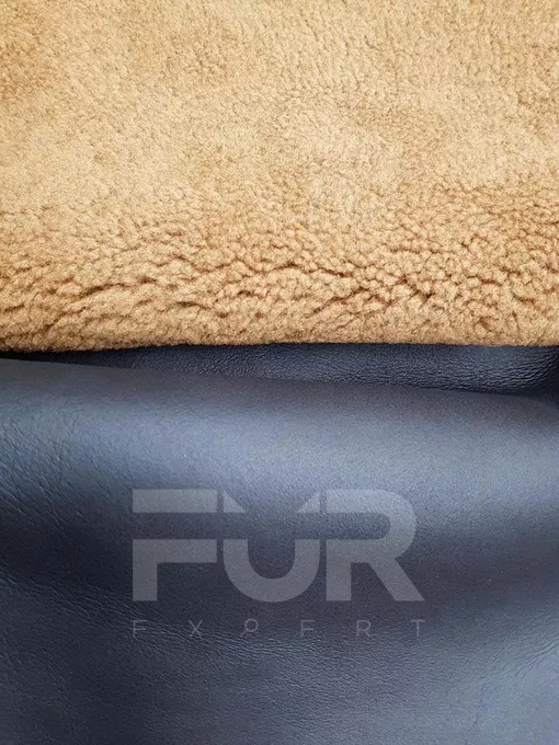 Овчина кёрли коричневая наппа/виски, артикул 1331, цена 850 руб. FUR EXPERT
