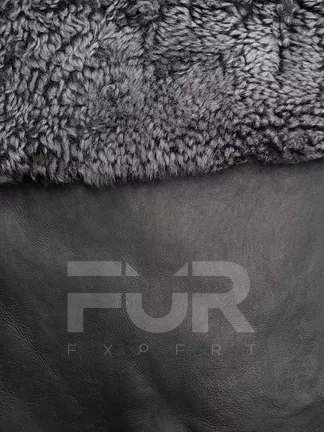 Тиградо наппа чёрная/лайттоп серый, артикул 1333, цена 950 руб. FUR EXPERT
